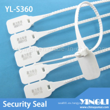 Sello de seguridad de plástico para transporte con impresión láser (YL-S360)